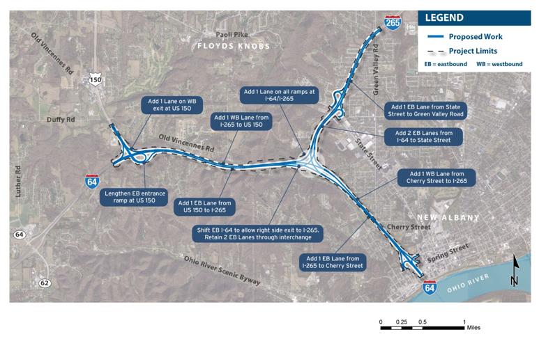 More lanes coming to I-64 in Floyd County, construction planned on I-265 |  News | newsandtribune.com