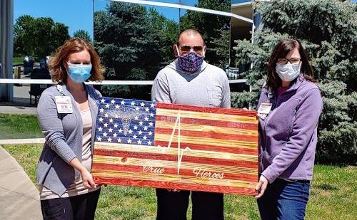Sellersburg Resident Donates Unique Flag To Baptist Health Floyd - blox piece flag
