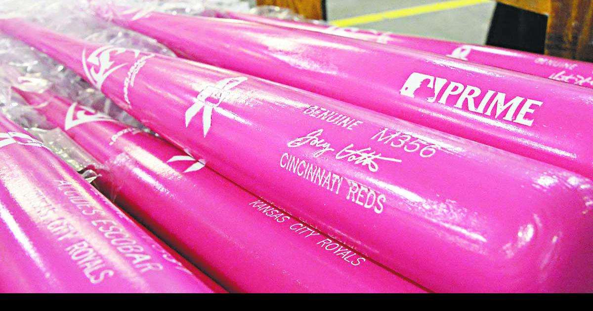 2011 MLB All Star Game Pink Mini Louisville Slugger Souvenir Bat Breast  Cancer