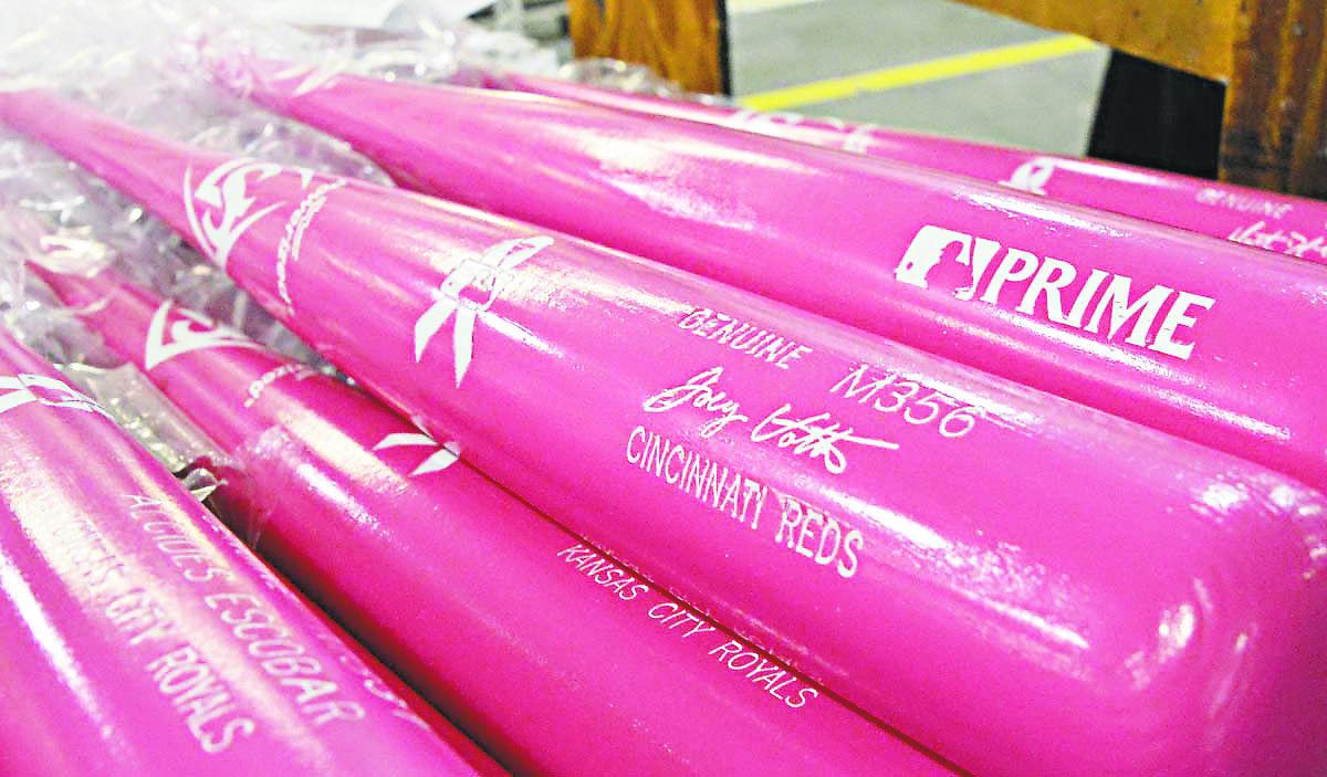 PINK BATS FOR MOTHERS Louisville Slugger producing custom bats for