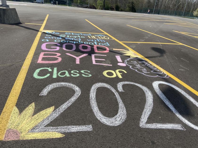 Photo Gallery Floyd Central Seniors Decorate Parking Lot With