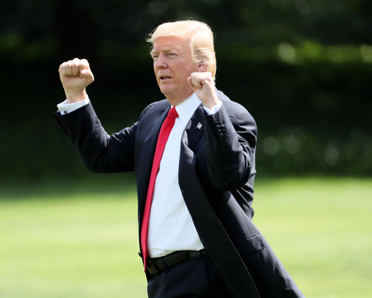 Trump's two-fisted salute