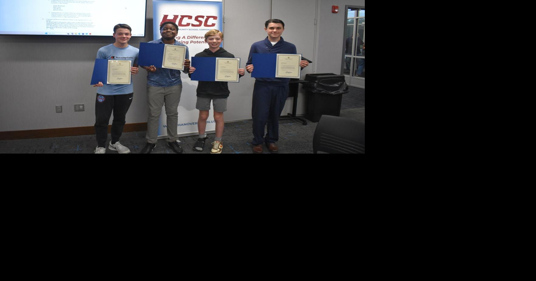 Hanover Community School Board recognizes student achievements