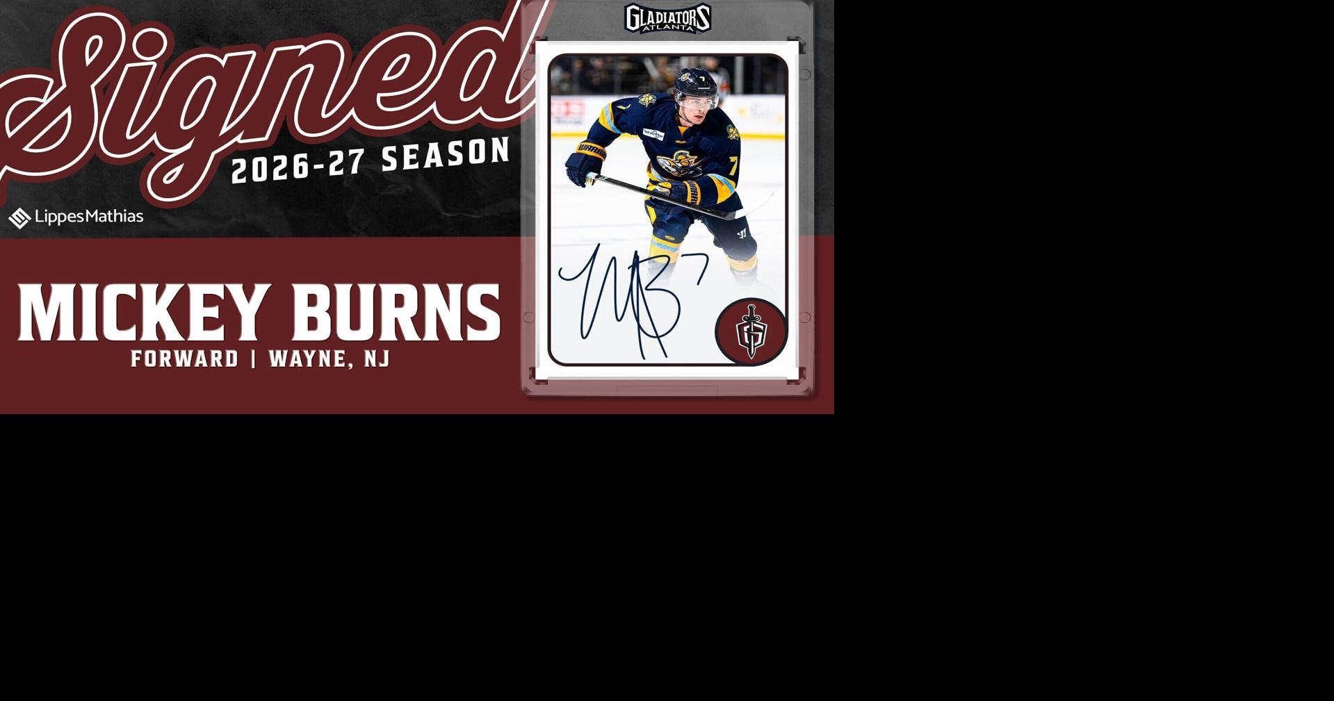 Mickey Burns rejoins Atlanta Gladiators for 2026-27 season