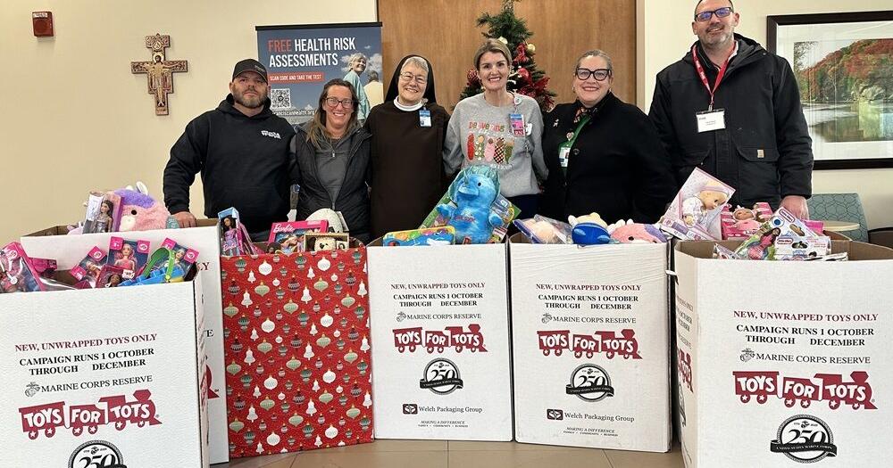 Franciscan Health Receives Toys for Tots Donation