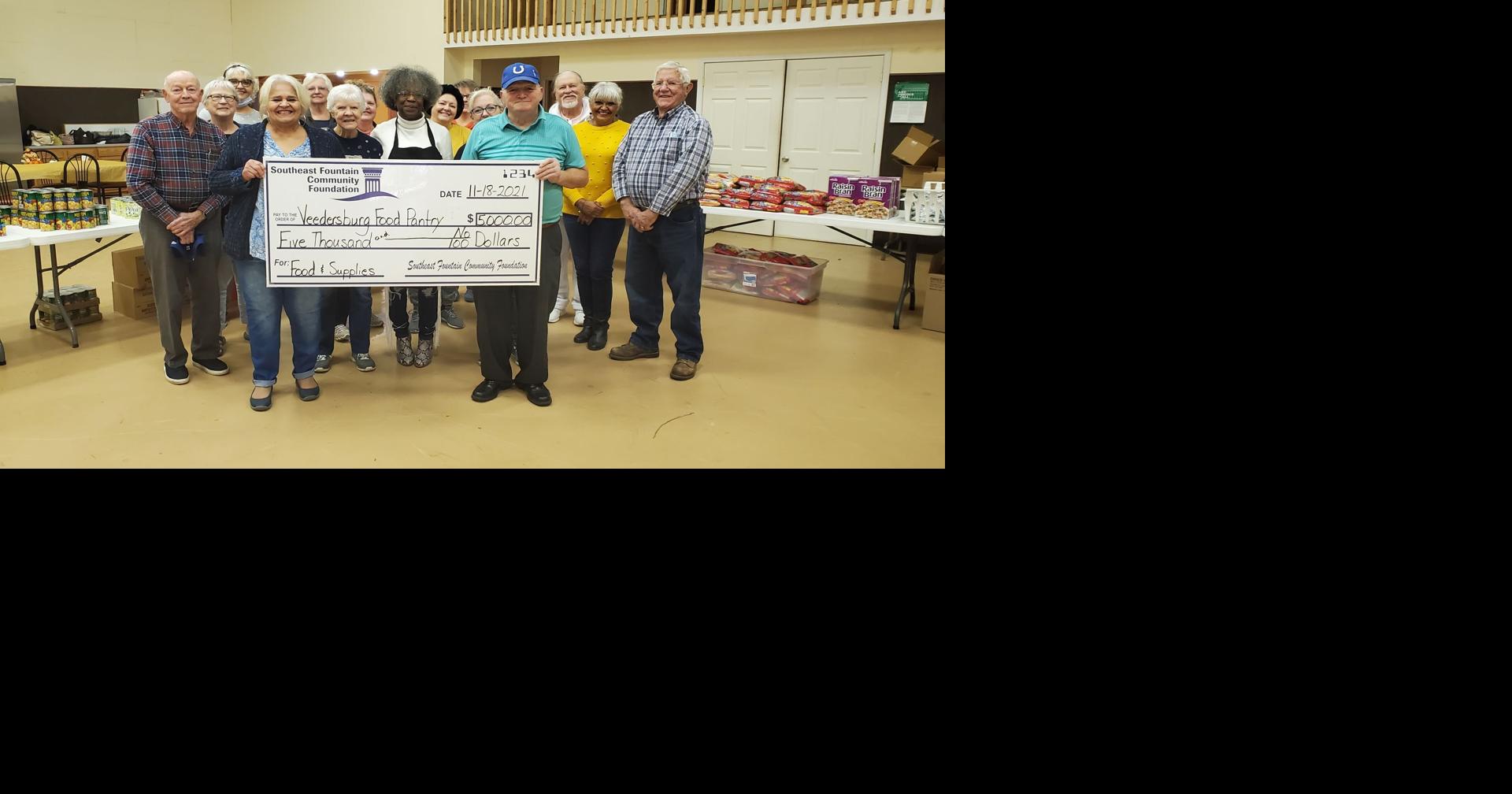 Veedersburg Food Pantry received 5,000 donation from foundation