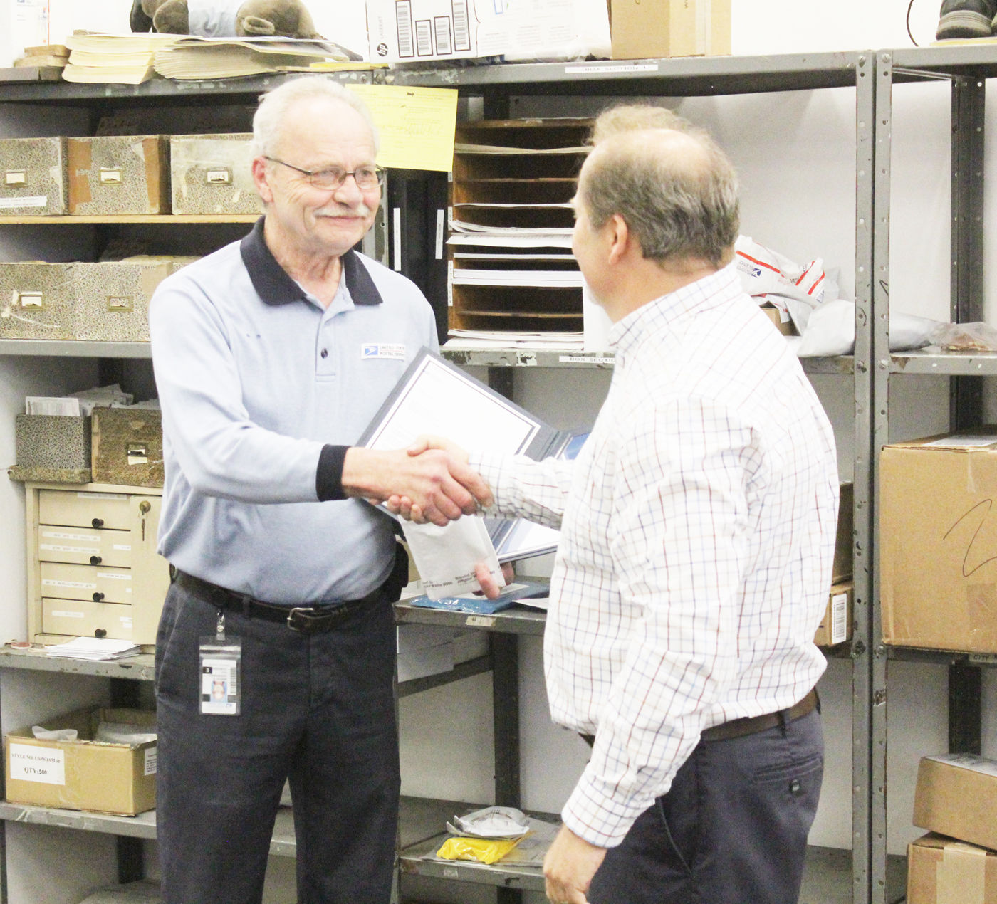 Post Office clerk awarded for years of service | Rensselaer Republican ...