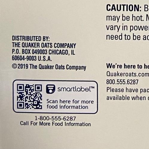 Which standard is used on food labels