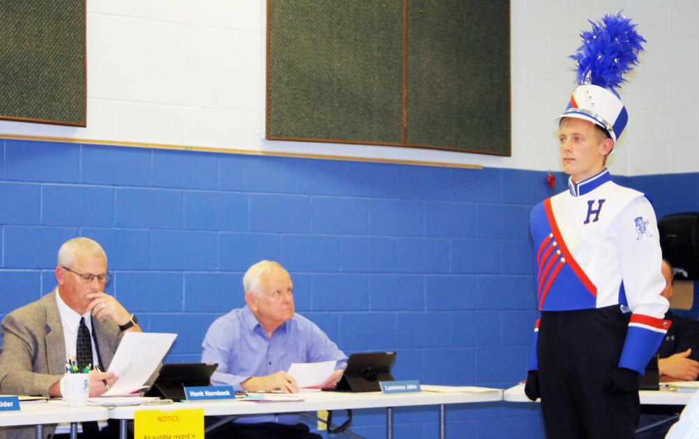 Band director unveils new marching band uniform design Hoopeston