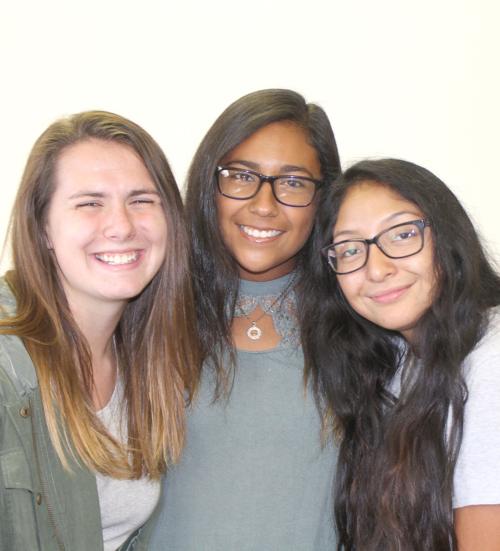 Today’s smile: Grace Dodson, Sheyla Covarrubias and Edith Perez