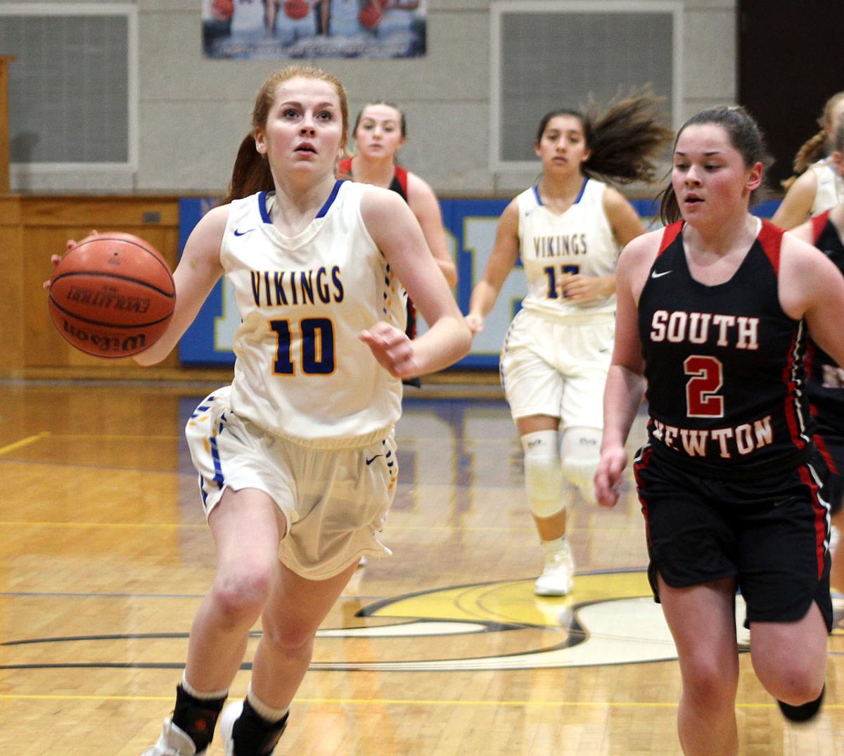 North White Vikings Girls Basketball Nearly Doubles Up South