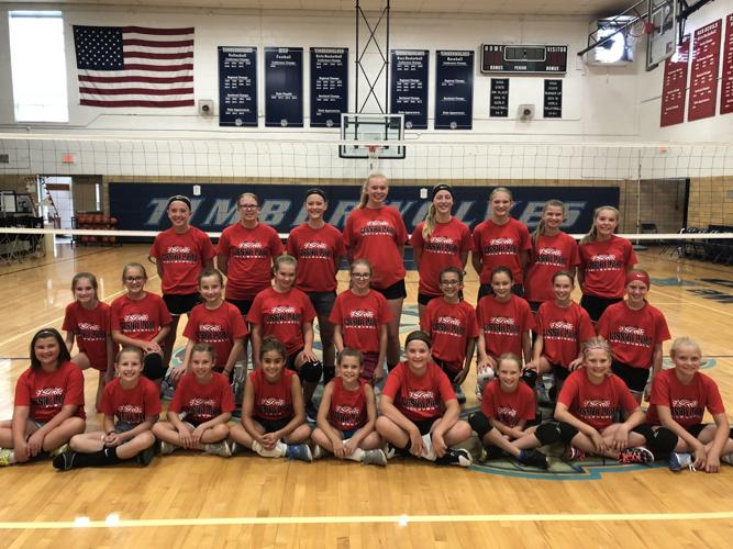 Youth volleyball camp conducted at Cissna Park High School Iroquois