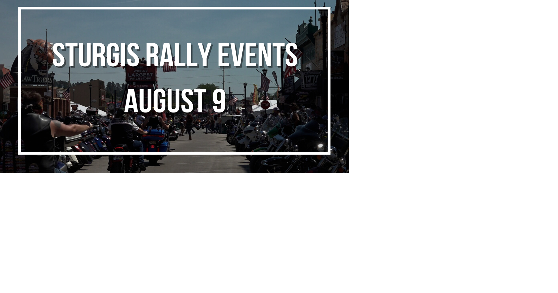 Sturgis Rally Events & Concerts August 9 Events newscenter1.tv