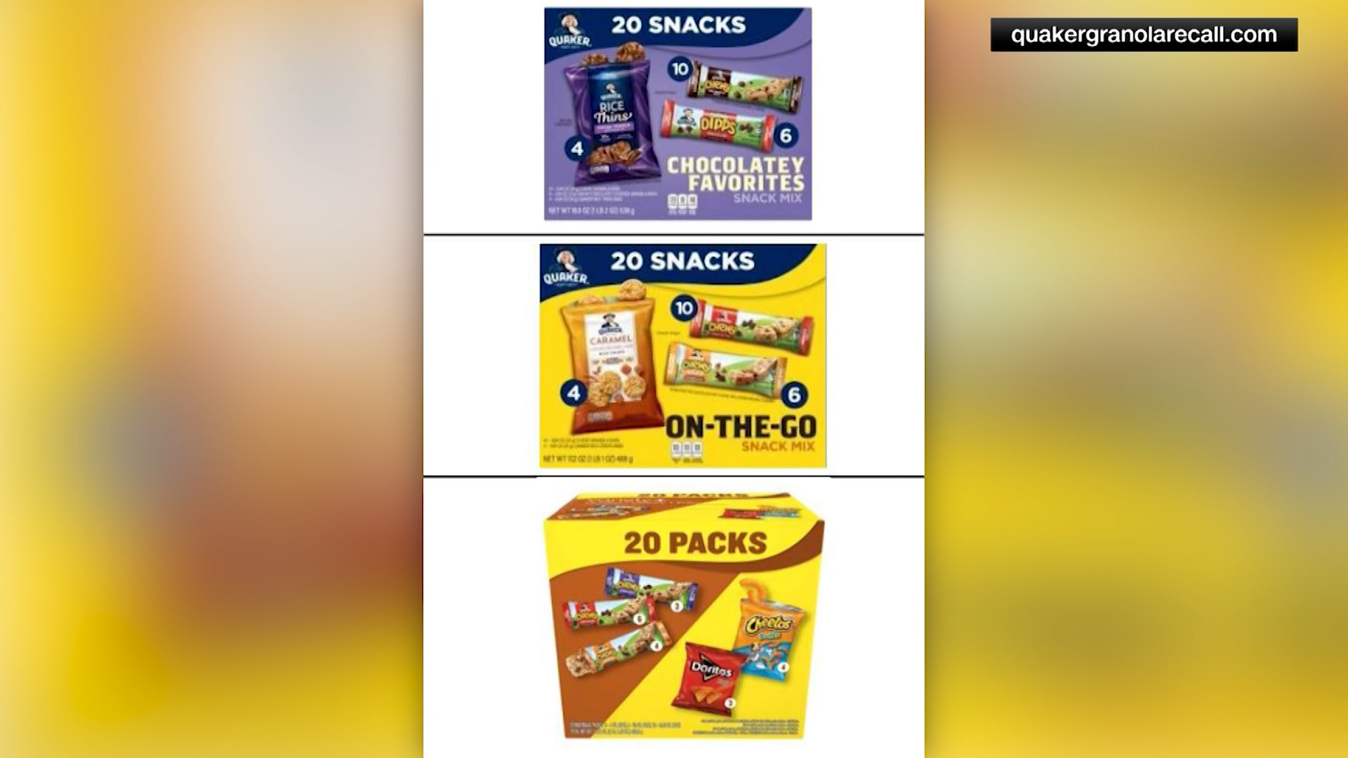 Quacker Recalled Products | | Newscenter1.tv