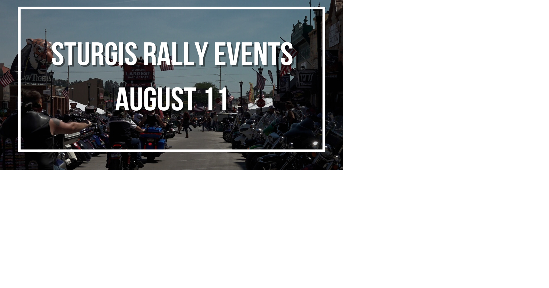 Sturgis Rally Events & Concerts August 11 Events newscenter1.tv