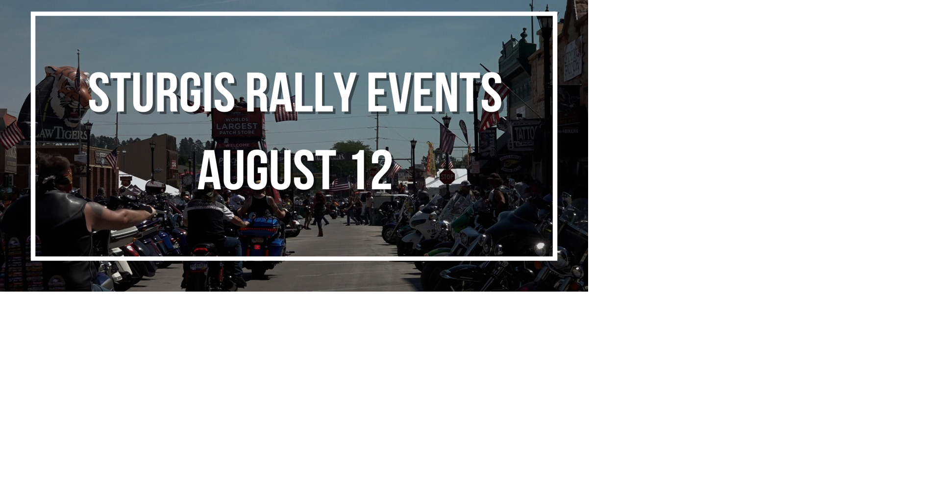 Sturgis Rally Events & Concerts August 12 Events newscenter1.tv