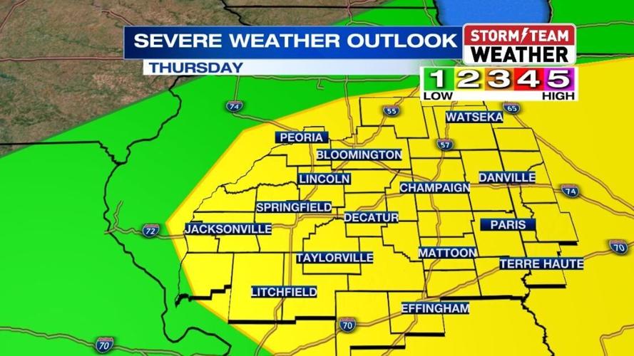 Severe weather threat in Central Illinois on Thursday | Weather ...