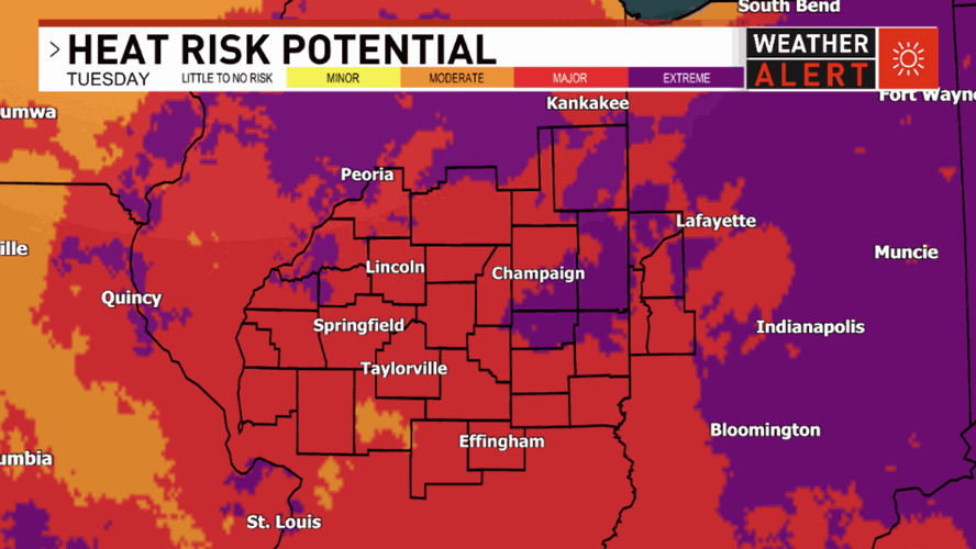 Dangerous heat wave takes over Central Illinois | Local News ...