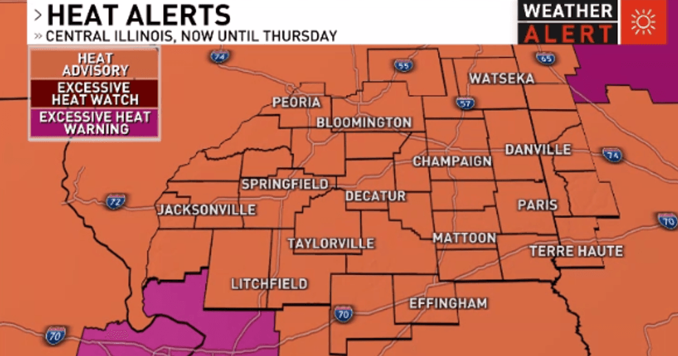 Dangerous heat wave takes over Central Illinois | Local News ...