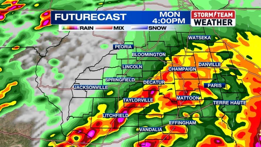 Central Illinois braces for severe weather impacts Monday | Weather ...