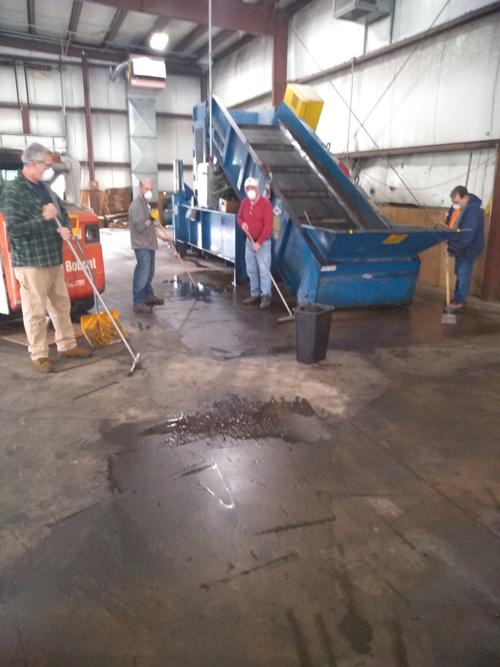 Coal Twp. Recycling Center workers sanitize facility
