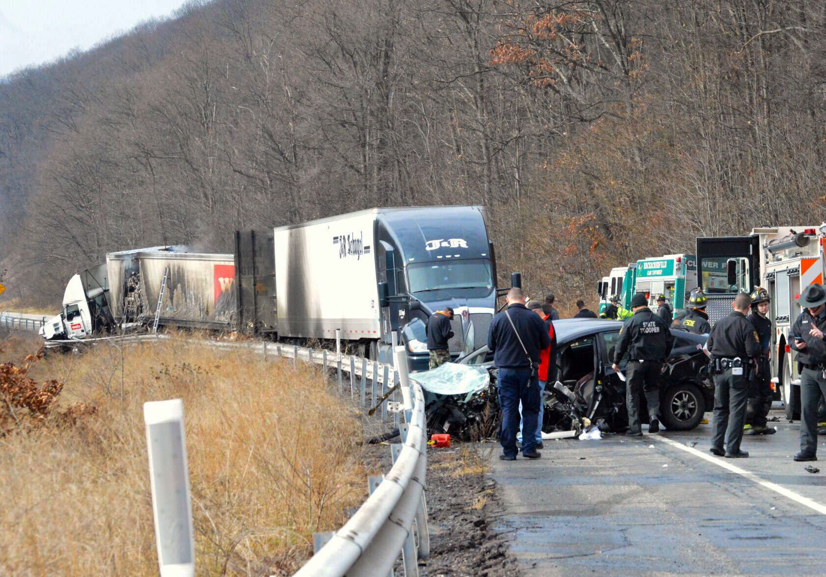 One Driver Flown To Hospital After Route 901 Crash Involving 2 Tractor ...