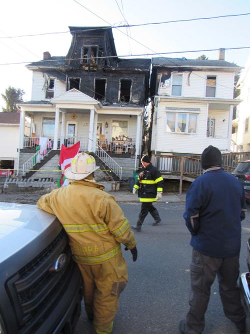 Springfield fire investigators work on site