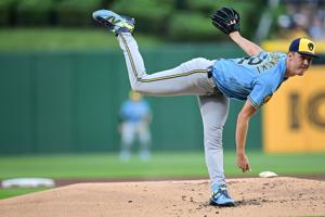 Misiorowski tosses 5 shutout innings, Brewers win 4th straight NL Central title