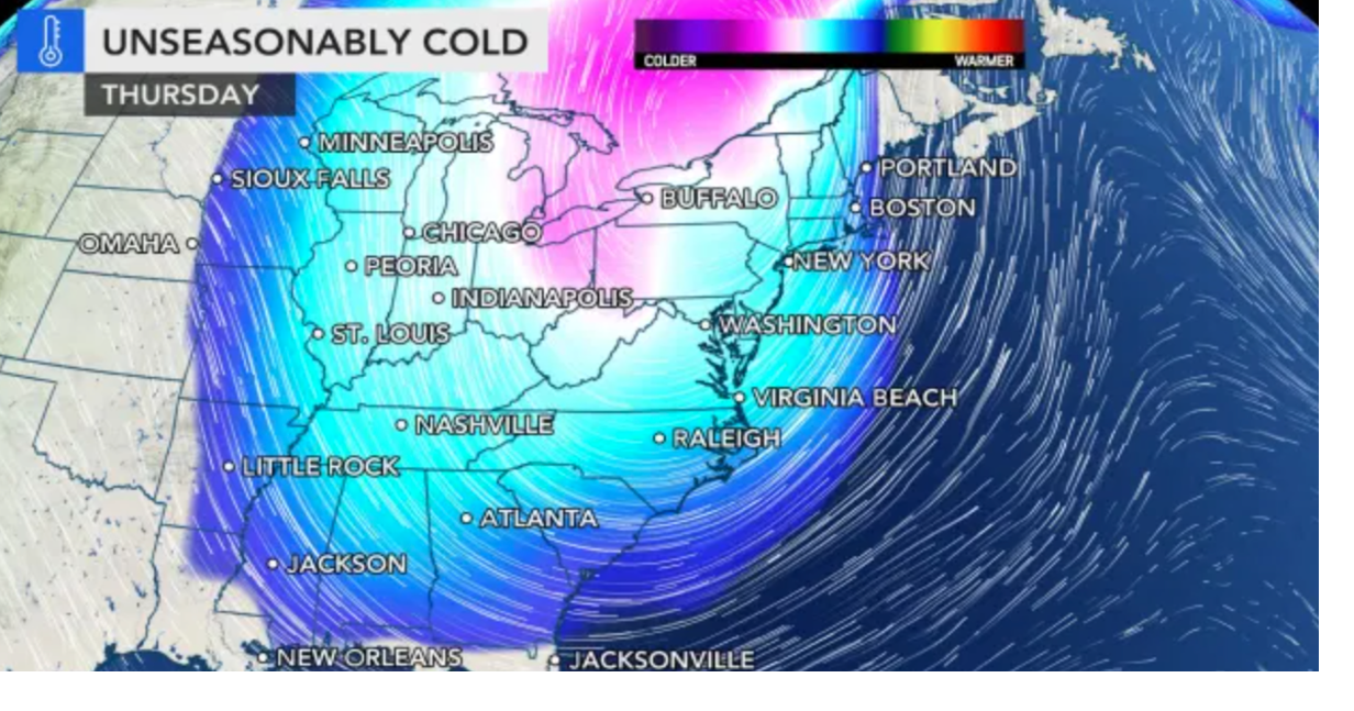 Cold front expected to hit area tonight; small amount of snow possible ...