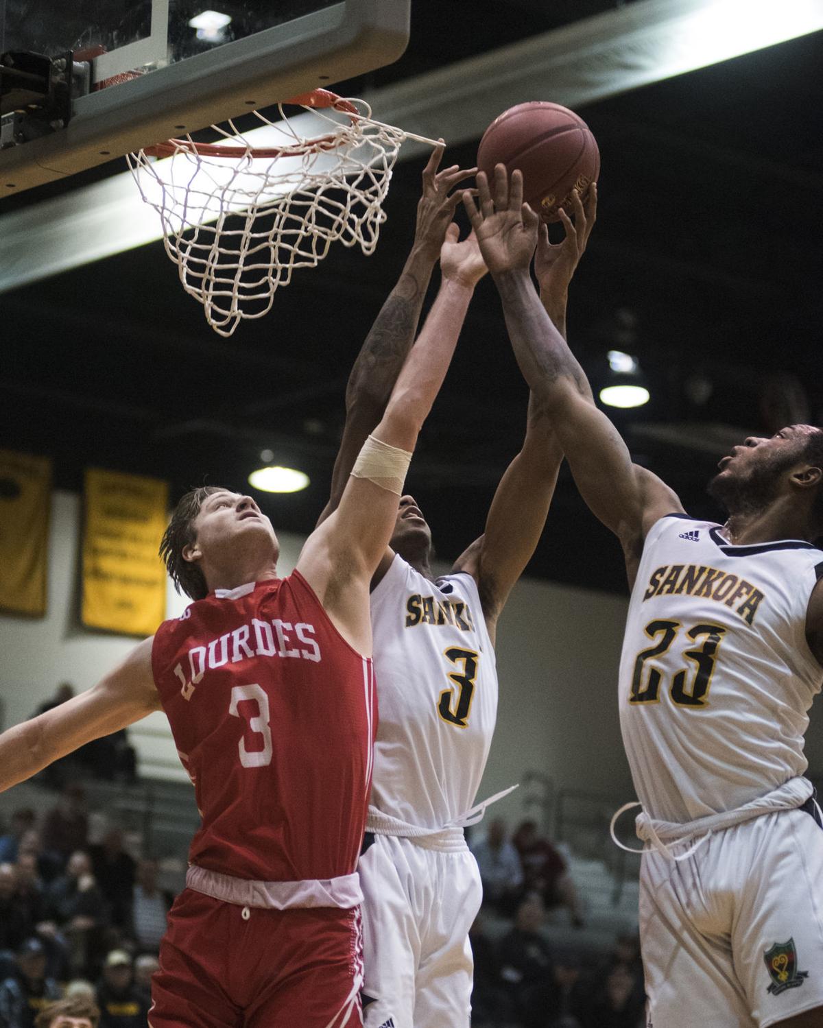 H S Boys Basketball Lourdes Falls To Favored Sankofa Freedom In