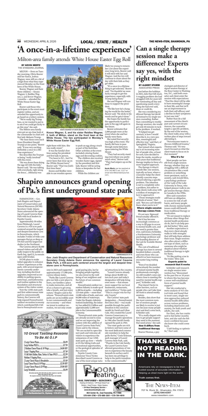 Page A8 | e-Edition | newsitem.com