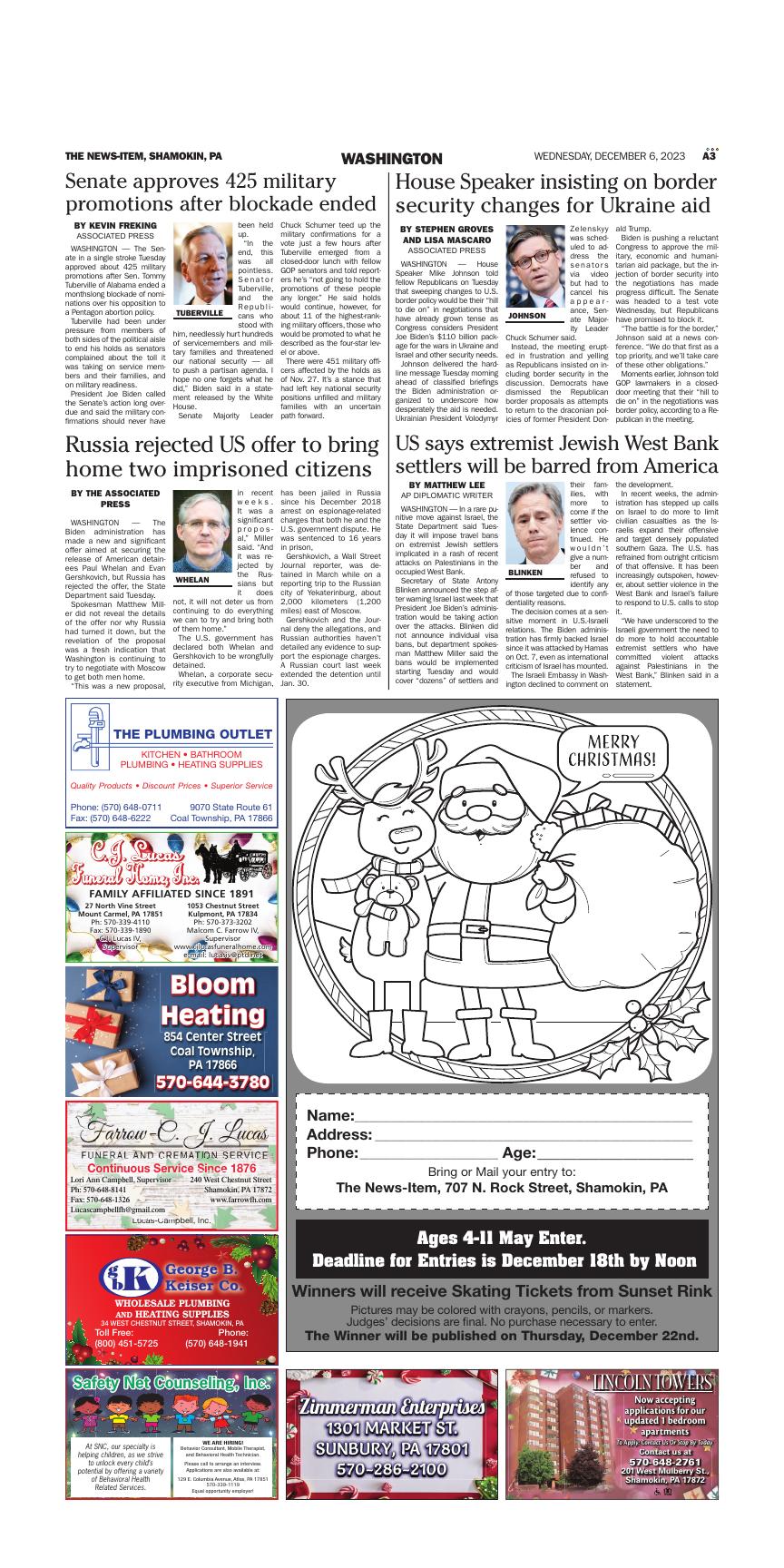 Page A3 | E-Edition | Newsitem.com