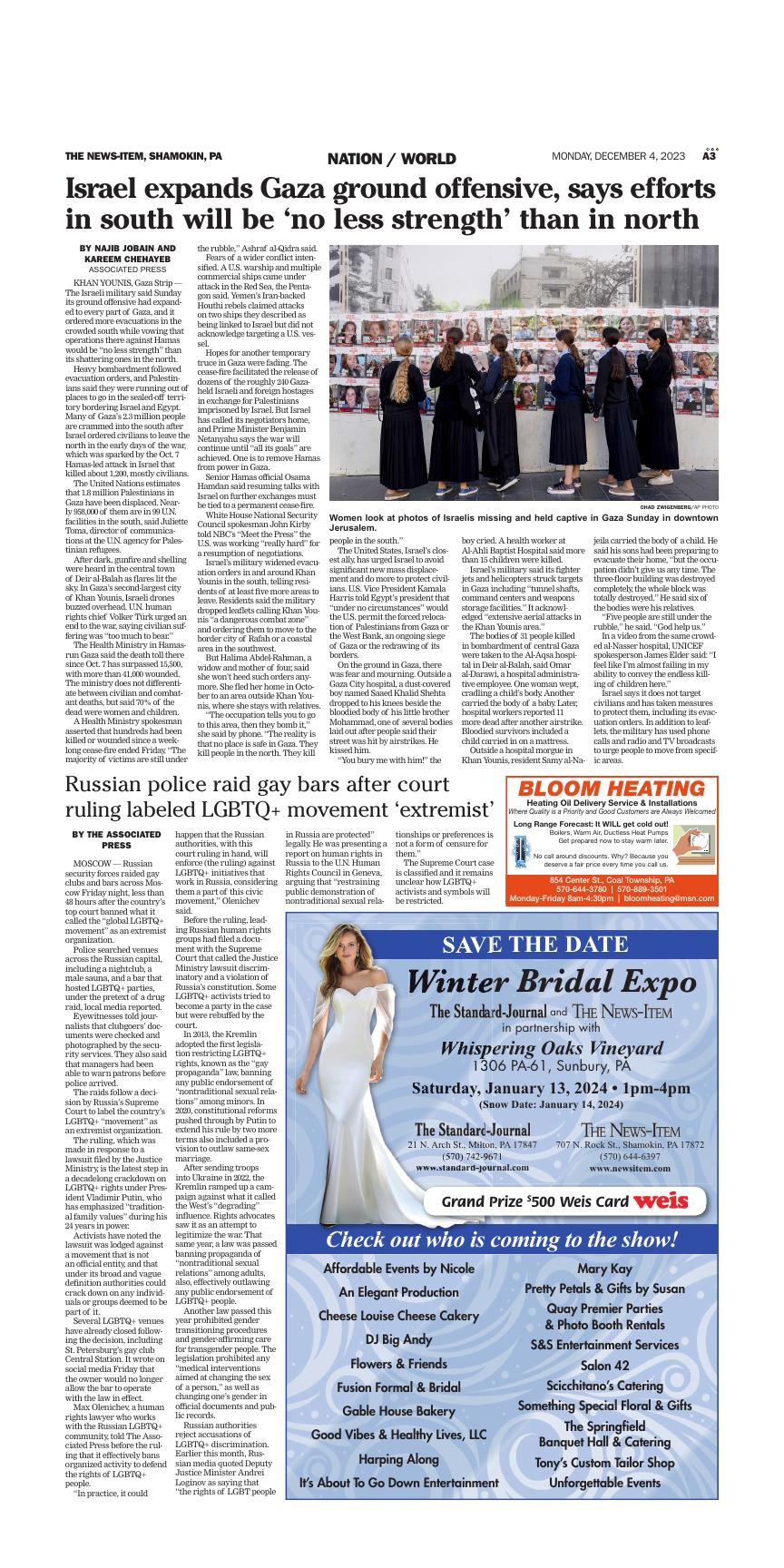 Page A3 | E-Edition | Newsitem.com