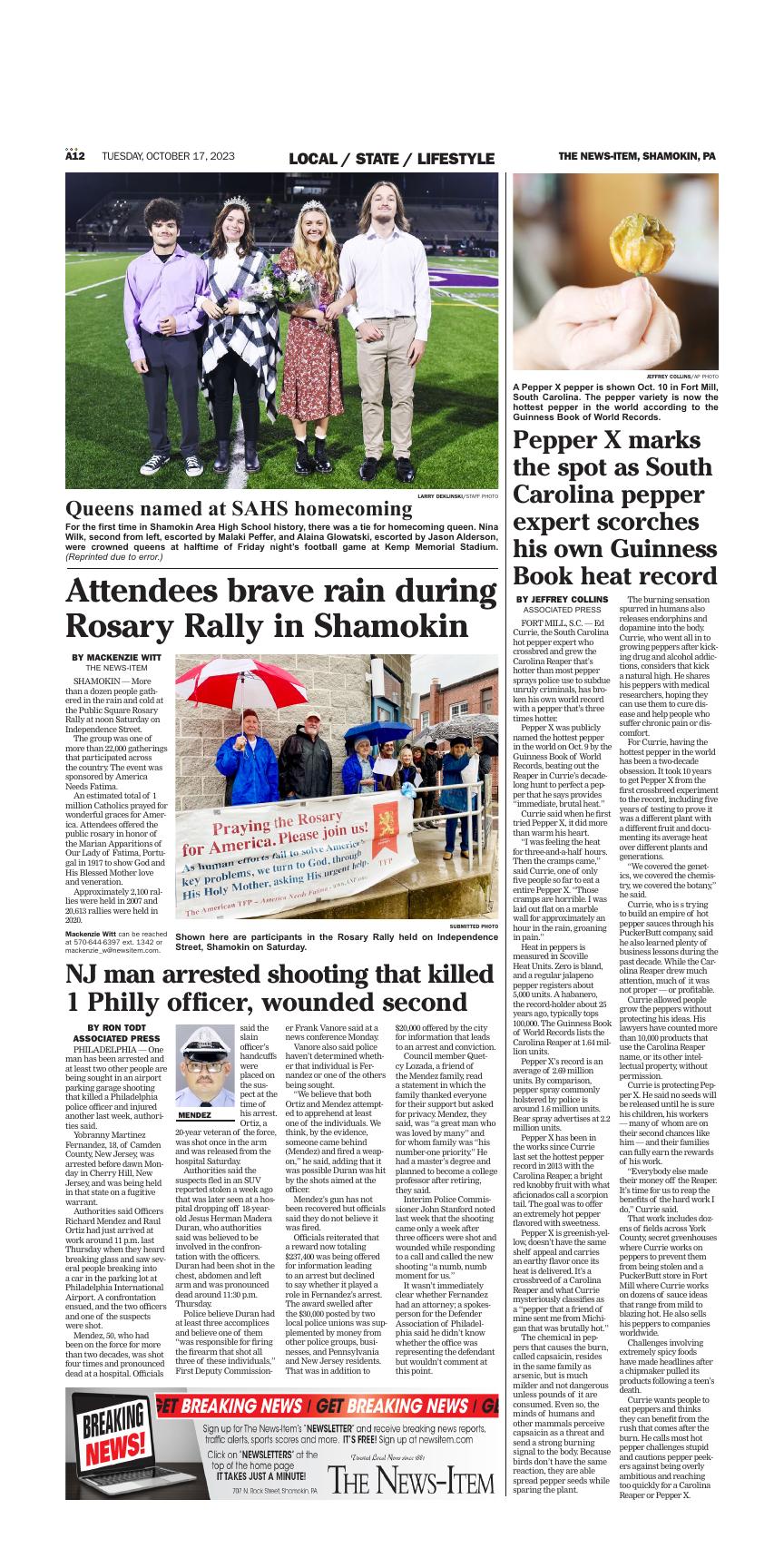 Page A12 | E-Edition | Newsitem.com