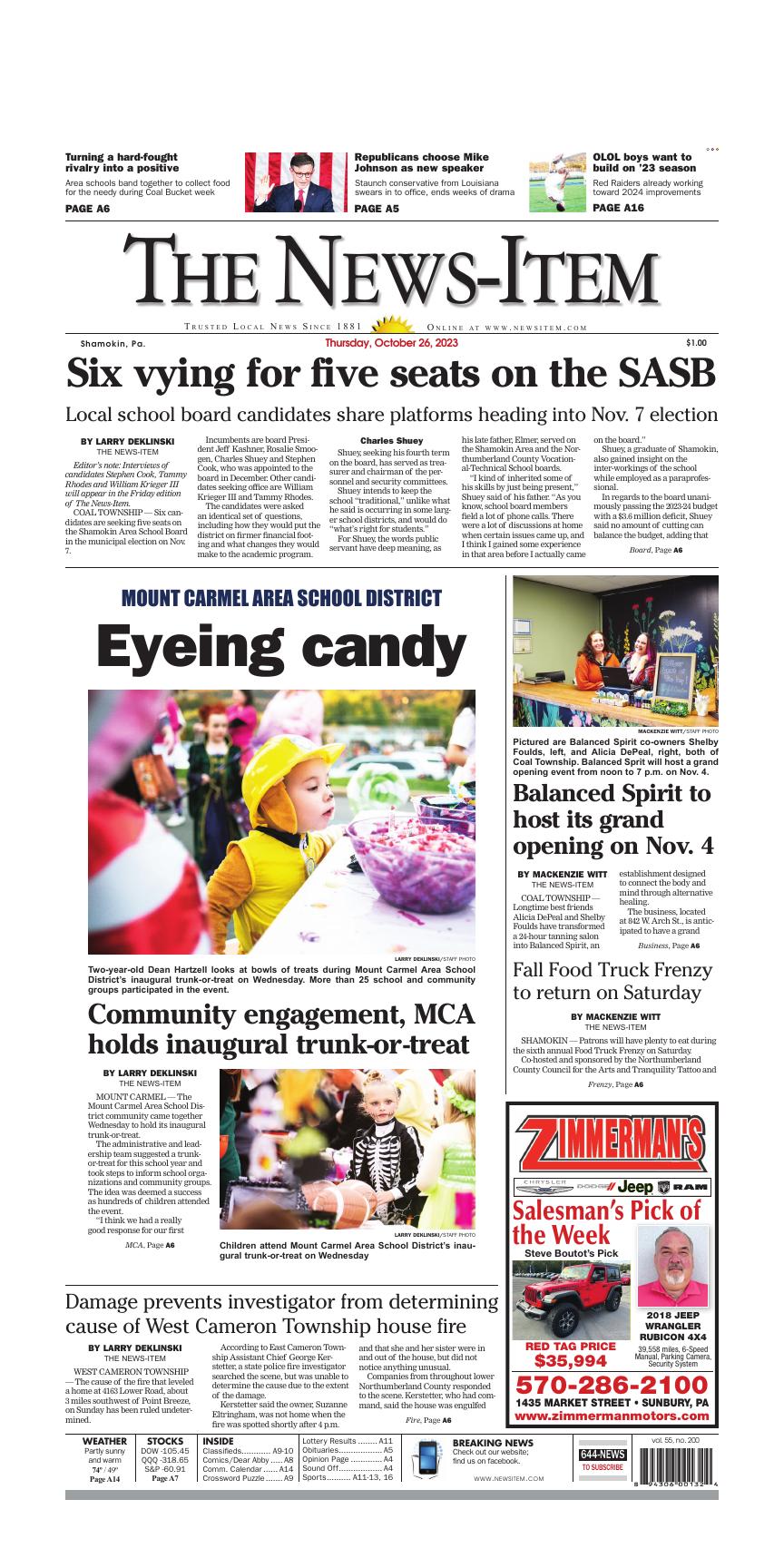 Page A1 | E-Edition | Newsitem.com