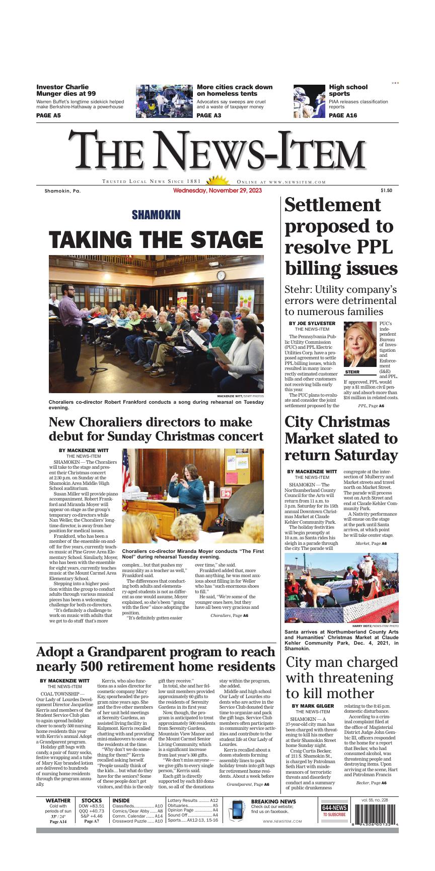 Page A1 | E-Edition | Newsitem.com