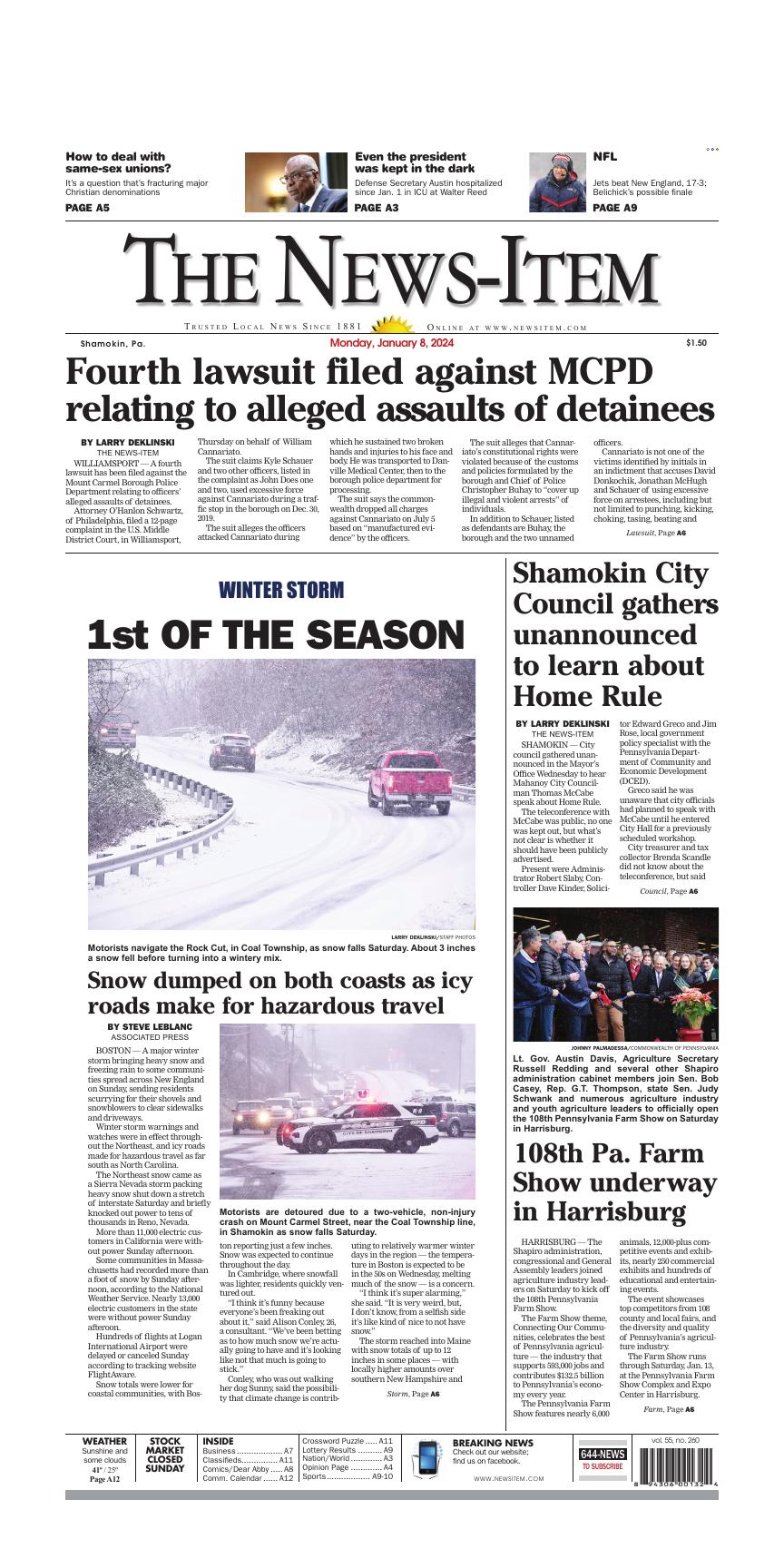 Page A1 | E-Edition | Newsitem.com