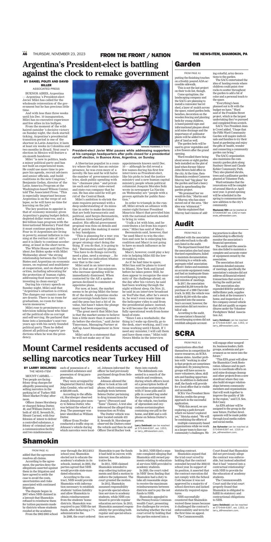 Page A6 | E-Edition | Newsitem.com