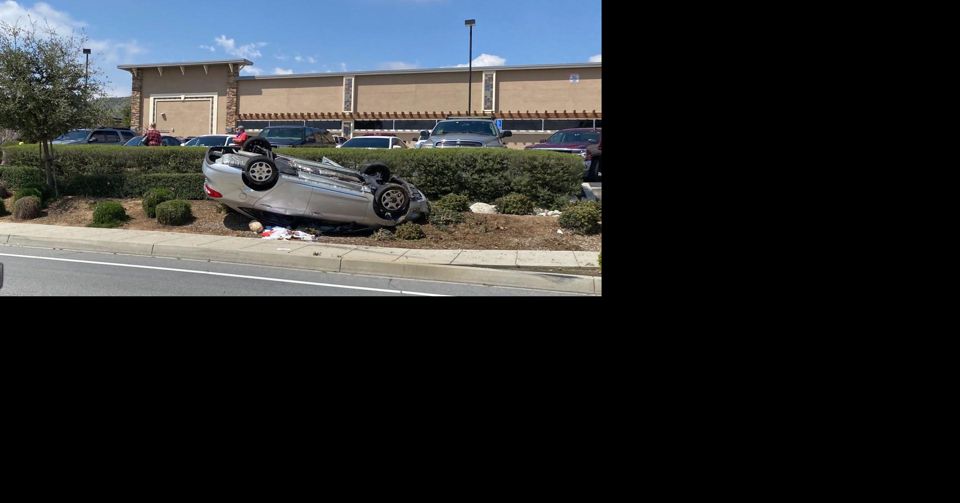 Traffic collision at Aldi in Yucaipa, April 11, 2020