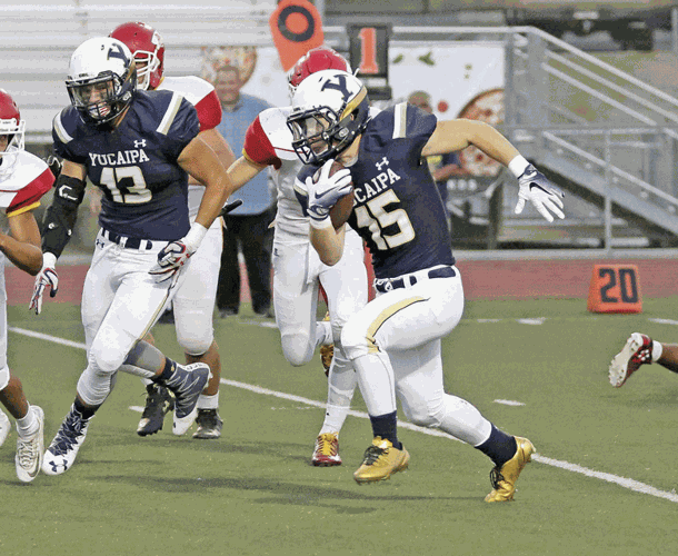 YHS Football team defeats Palm Desert 560 in home game Schools
