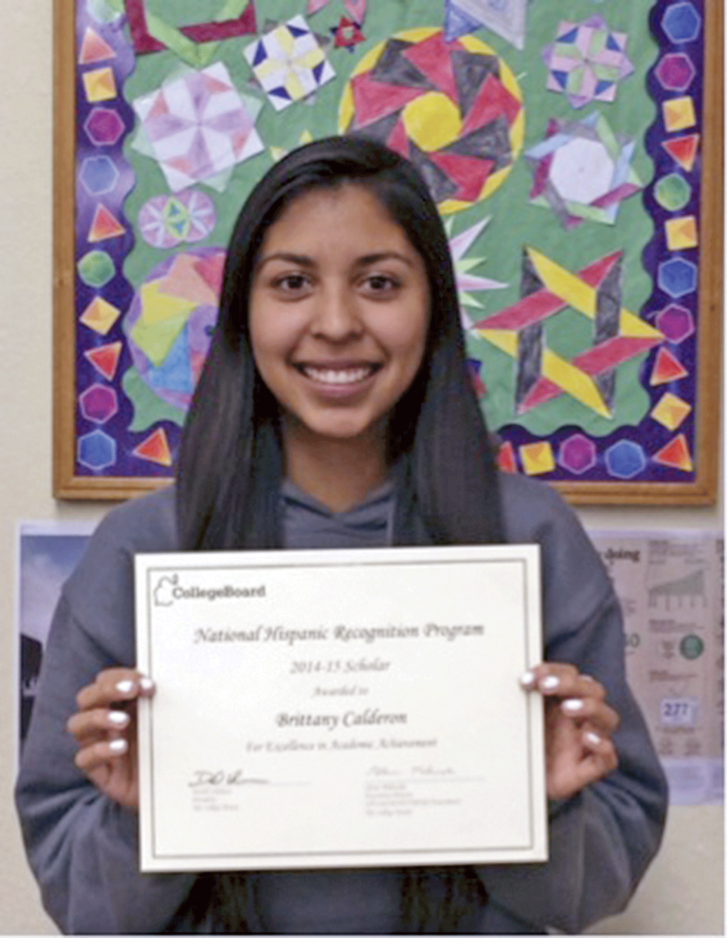 Brittany Calderon is named a National Hispanic Recognition Program