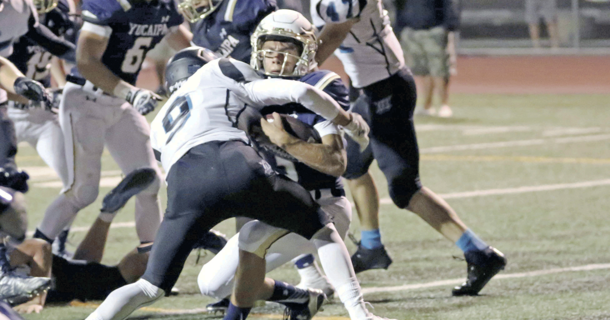 Yucaipa High School Football team beats Grand Terrace in tough game
