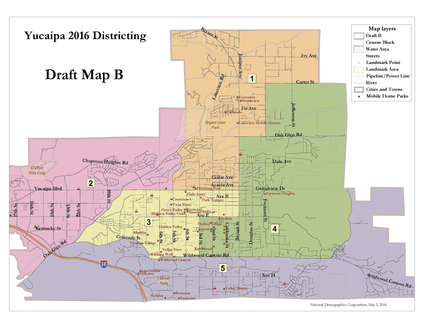 Yucaipa City Council By District Draft Boundary Lines Are Available For 