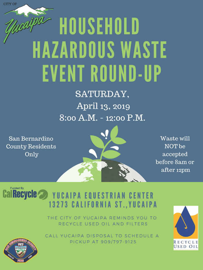 Hazardous Waste this Saturday, April 13