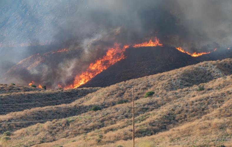 Three fires are burning in Riverside County, at 4,413 acres, the Rabbit