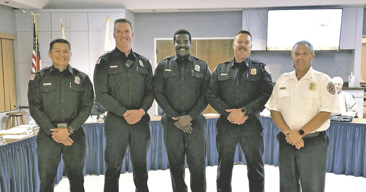 Calimesa Fire Department’s three new firefighters are introduced at