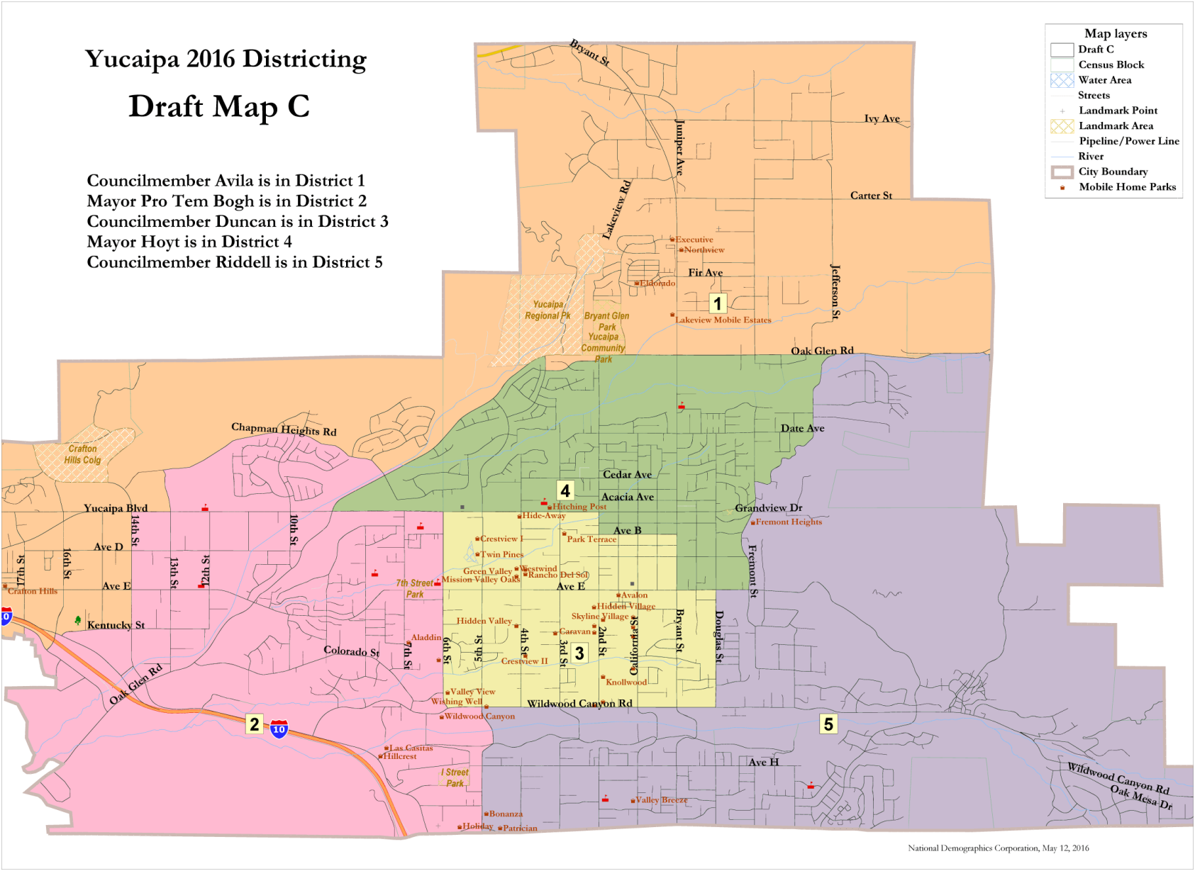 Yucaipa council selects voting district map News