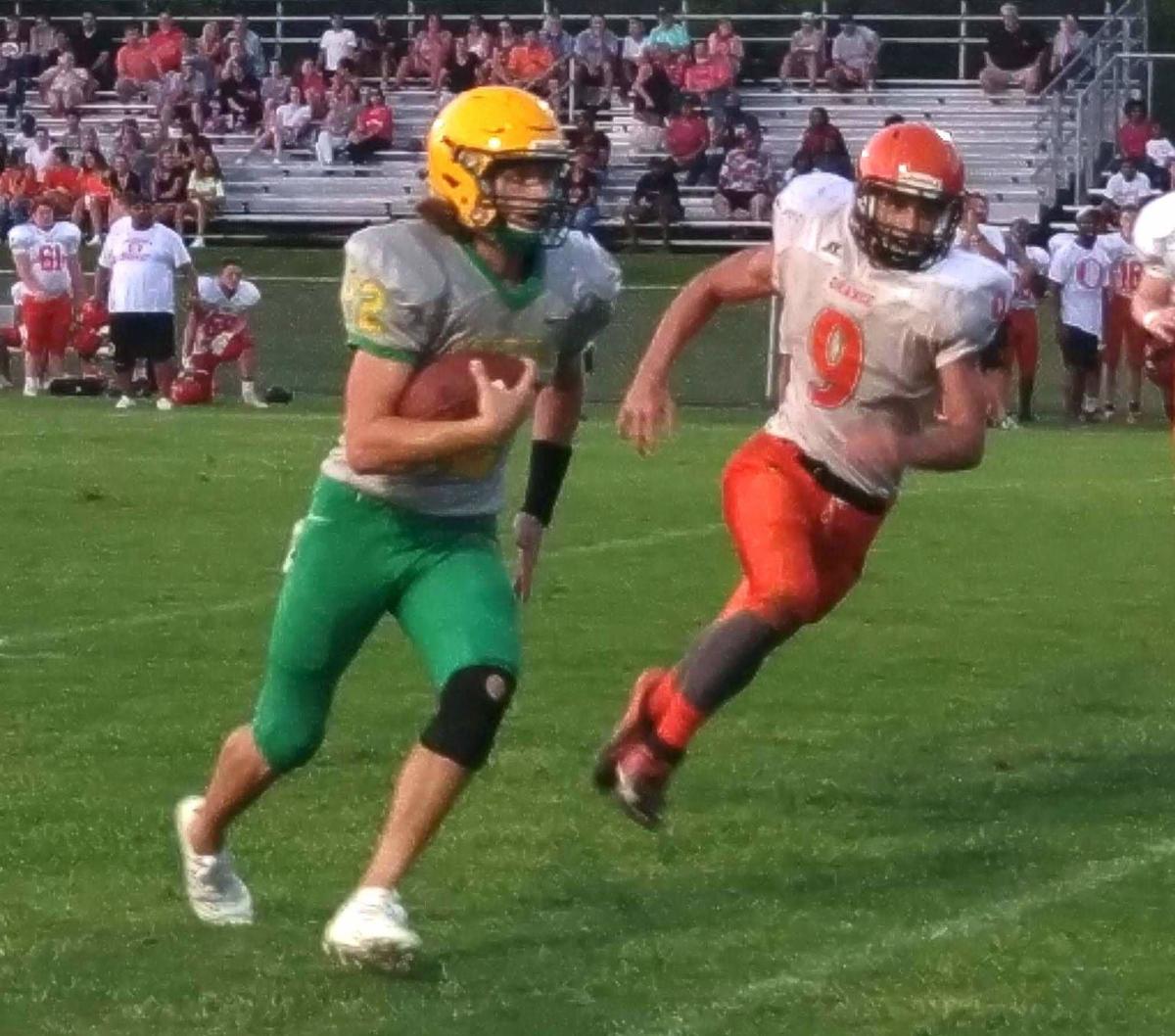 Orange Varsity Football Plays Scrimmage Against Eastern Alamance