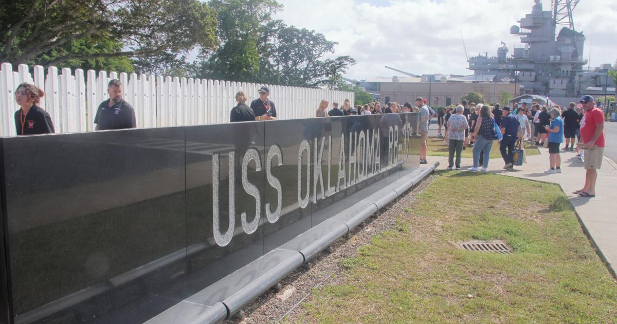 Musicians honoring a musician: Waverly Marching Tigers honor Hoffman at Pearl Harbor