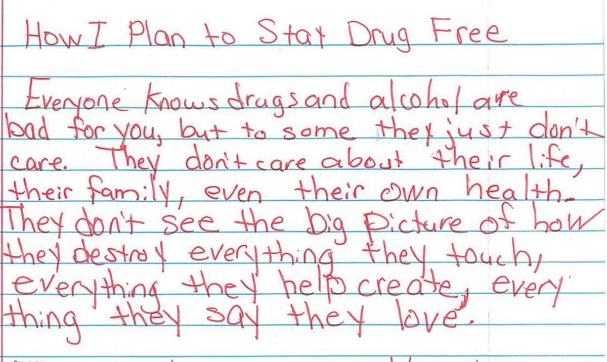 say no to drugs essay 100 words